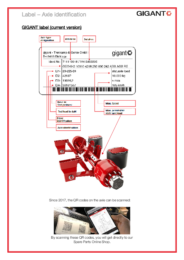 TYPE PLATE - AXLE IDENTIFICATION