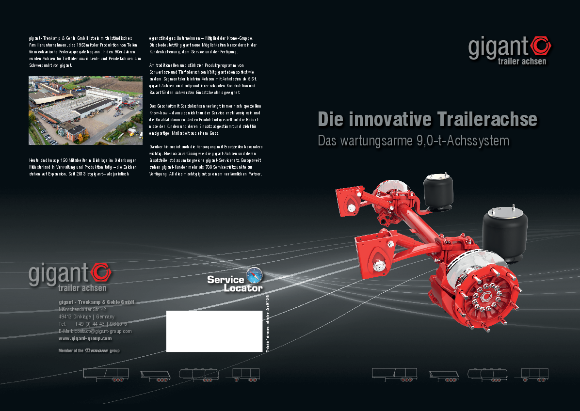 The 9.0 t trailer axle