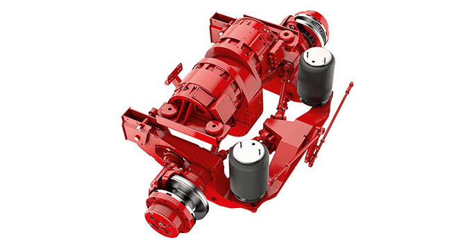 Volle Power für effizientere Leistungen - Die elektrische Achse ersetzt eine der nicht angetriebenen Achsen des Trailers, unterstützt die Sattelzugmaschine während der Fahrt und ist zusätzlich rekuperier-fähig.


